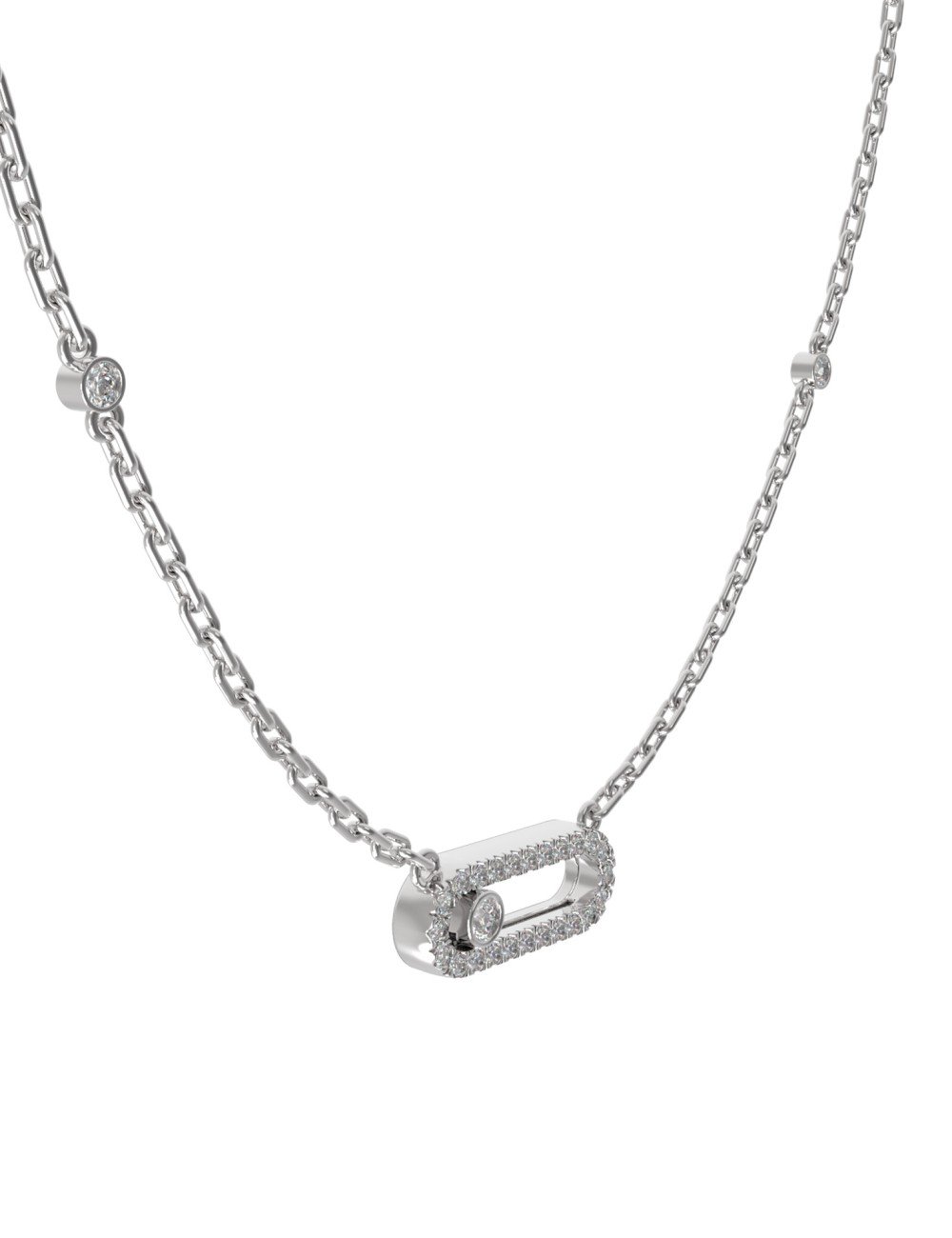 Колье из белого золота c бриллиантами