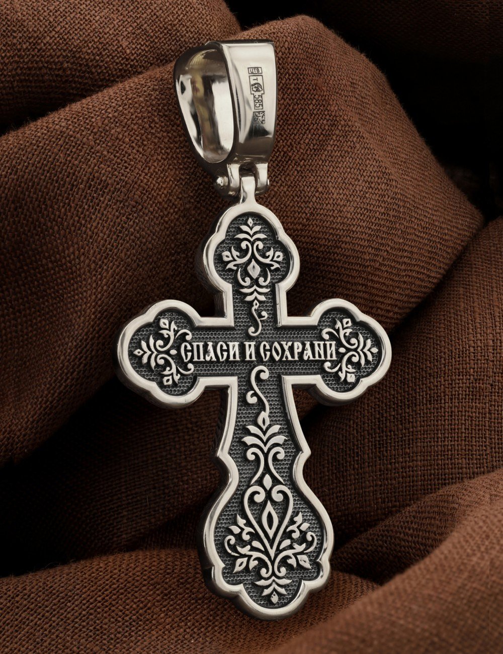 Крест из белого золота