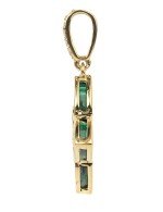 Подвеска из лимонного золота c бриллиантами и малахитом