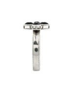 Кольцо из белого золота c бриллиантами и ониксом