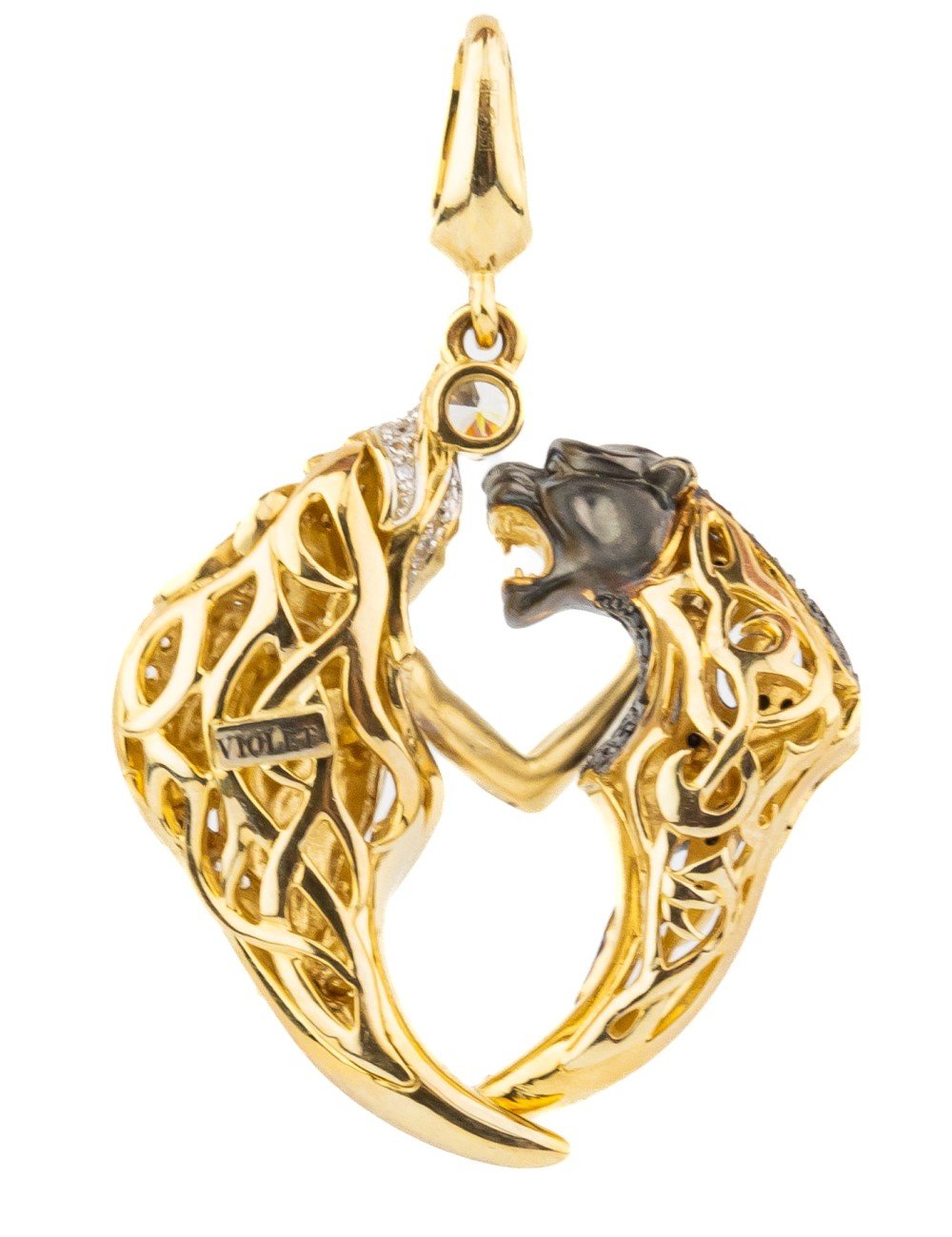 Подвеска из лимонного золота c фианитом