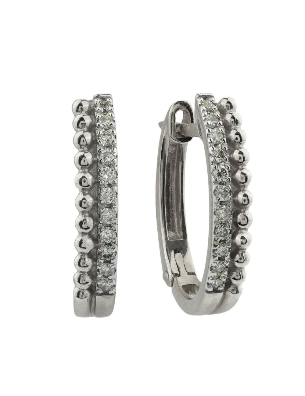 Серьги из белого золота c бриллиантами