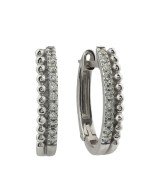 Серьги из белого золота c бриллиантами