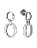 Серьги из белого золота c бриллиантами