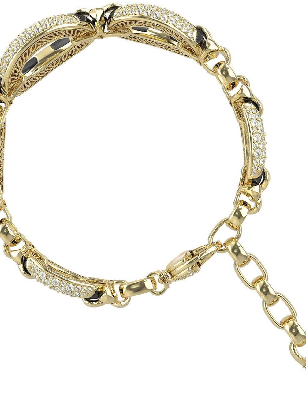 Браслет из лимонного золота c бриллиантами и ониксом