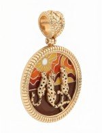 Подвеска из золота c эмалью