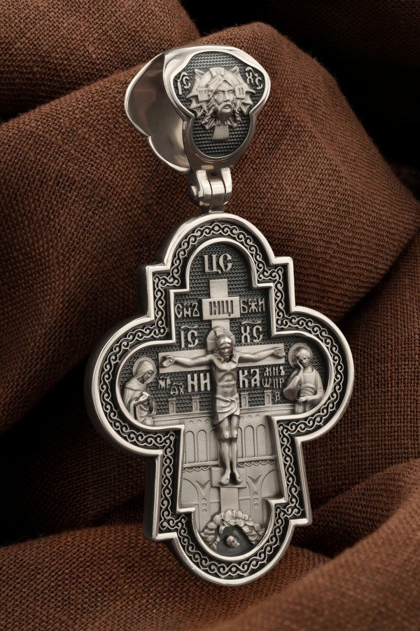 Крест из белого золота