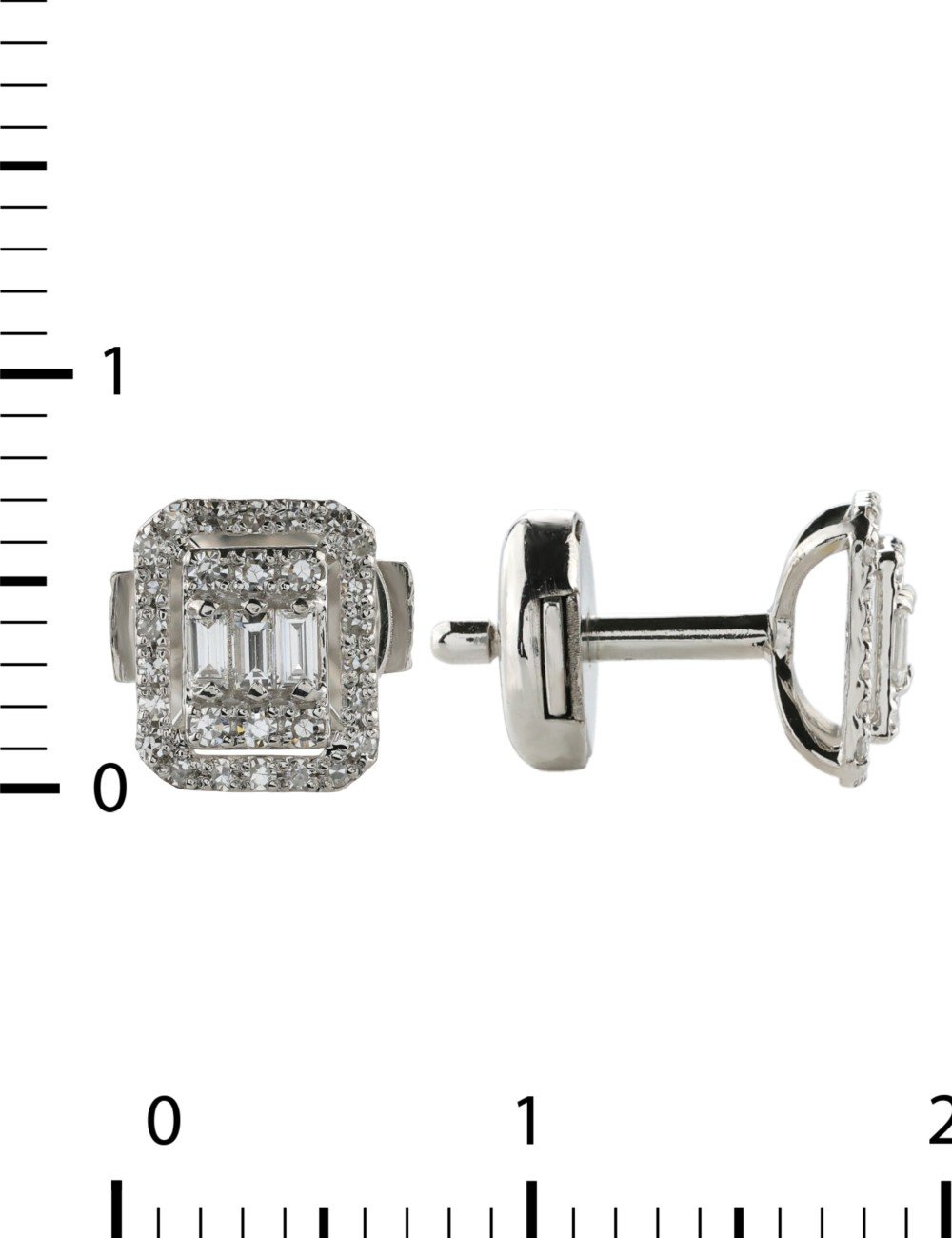 Серьги из белого золота c бриллиантами