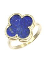 Кольцо из лимонного золота c лазуритом