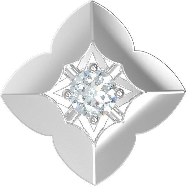 Подвеска из белого золота c бриллиантами