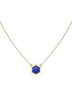 Колье из лимонного золота c лазуритом