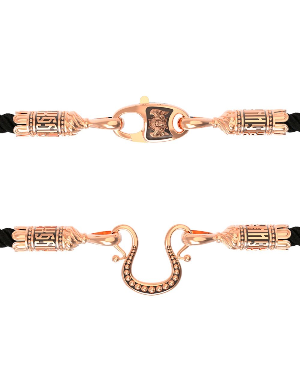 Шнурок шёлковый из золота c шёлковым шнурком