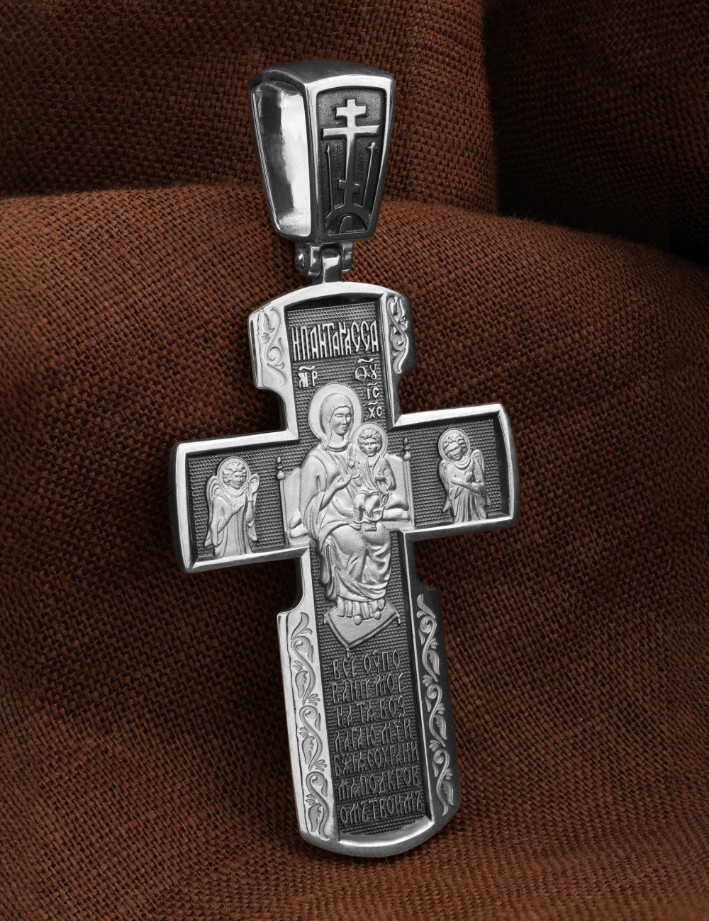 Крест из белого золота