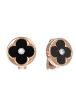 Серьги из золота c бриллиантами и ониксом