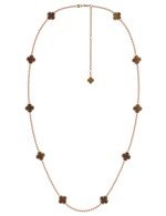 Колье из золота c тигровым глазом