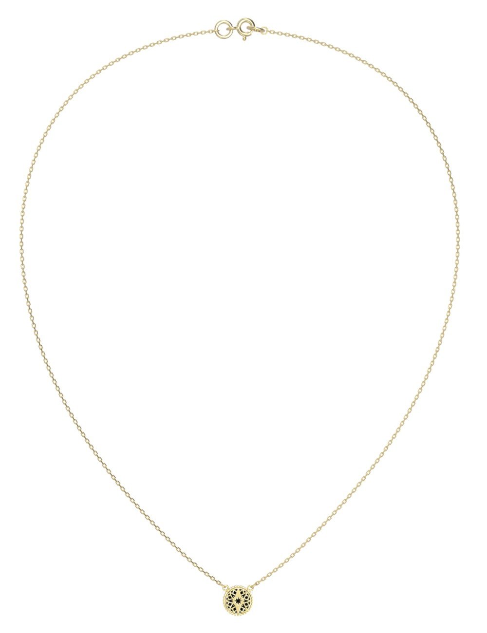 Колье из лимонного золота c бриллиантами и ониксом