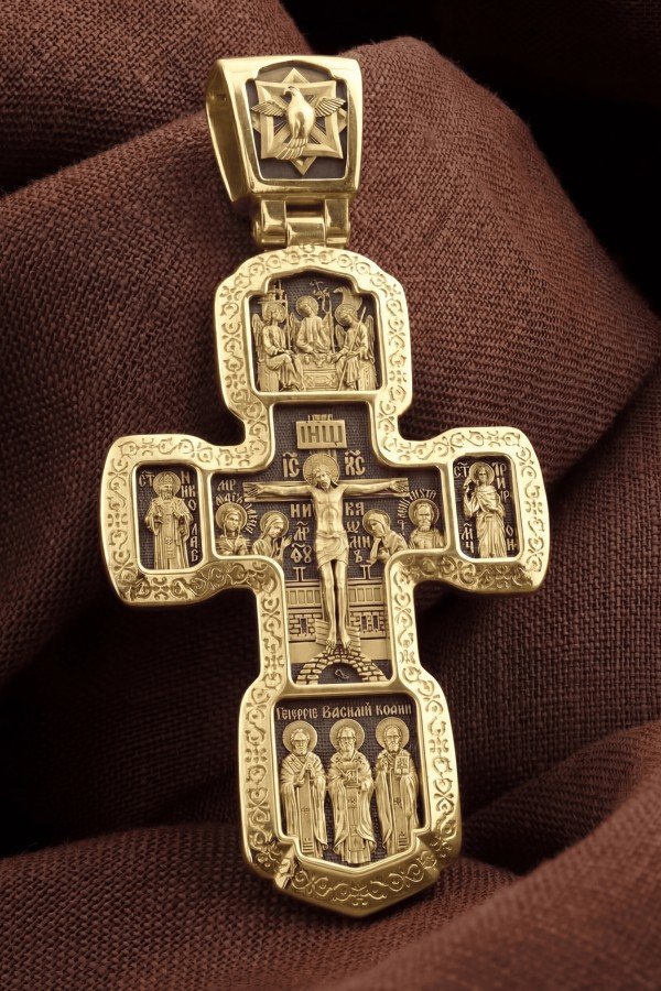 Крест из лимонного золота
