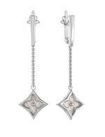 Серьги из белого золота c перламутром