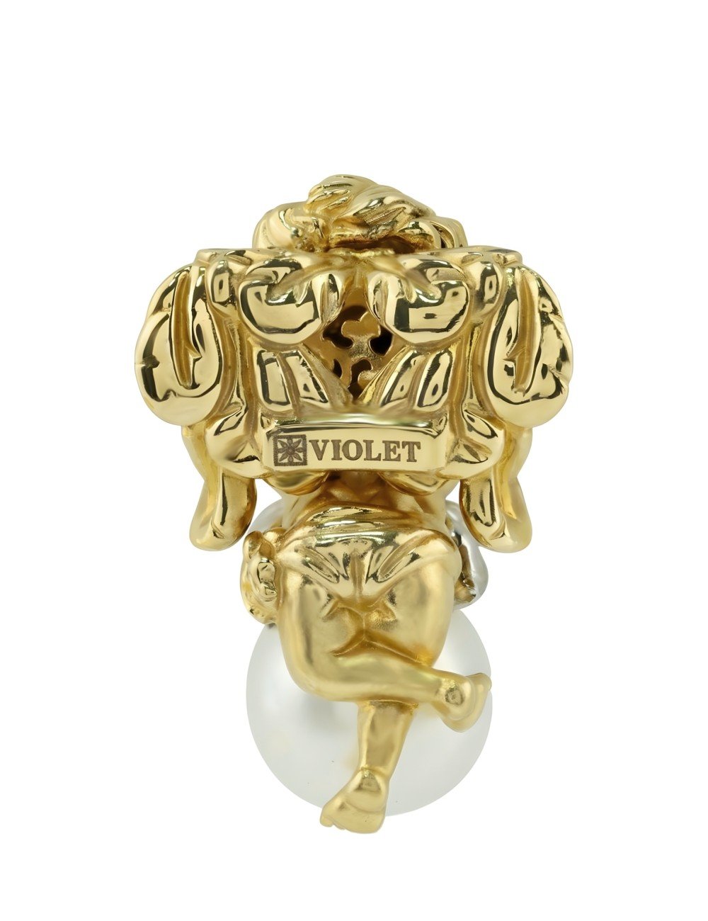 Подвеска из лимонного золота c жемчугом