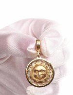 Подвеска из лимонного золота c перламутром