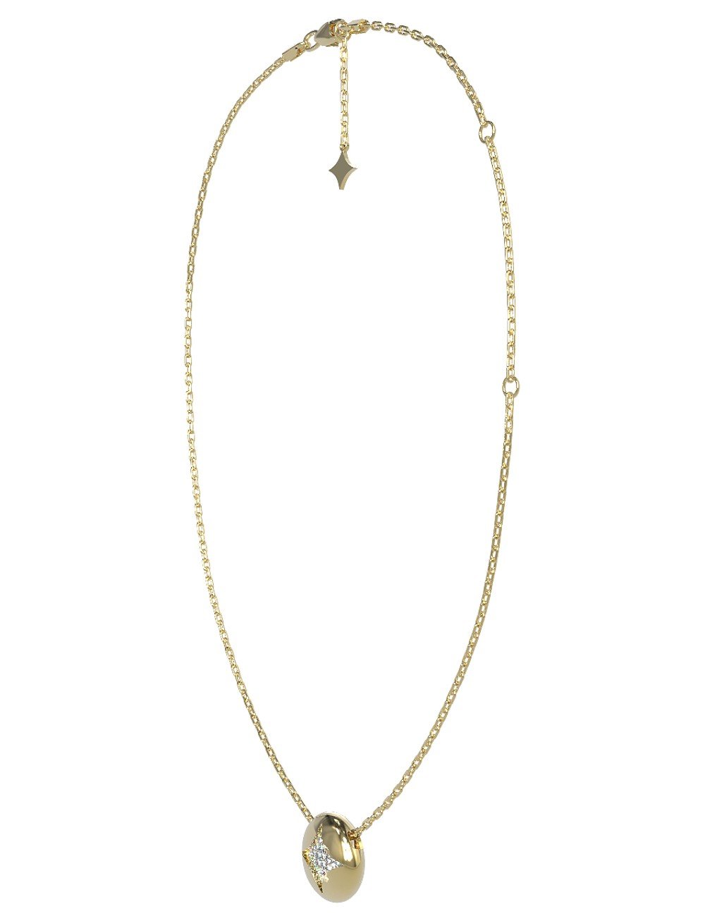 Колье из лимонного золота c бриллиантами