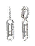 Серьги из белого золота c бриллиантами