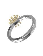 Кольцо из белого золота c бриллиантами