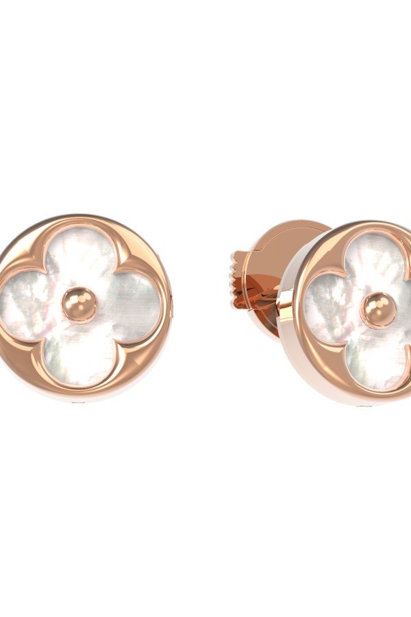 Серьги из золота c перламутром