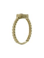 Кольцо из лимонного золота c бриллиантами и перламутром