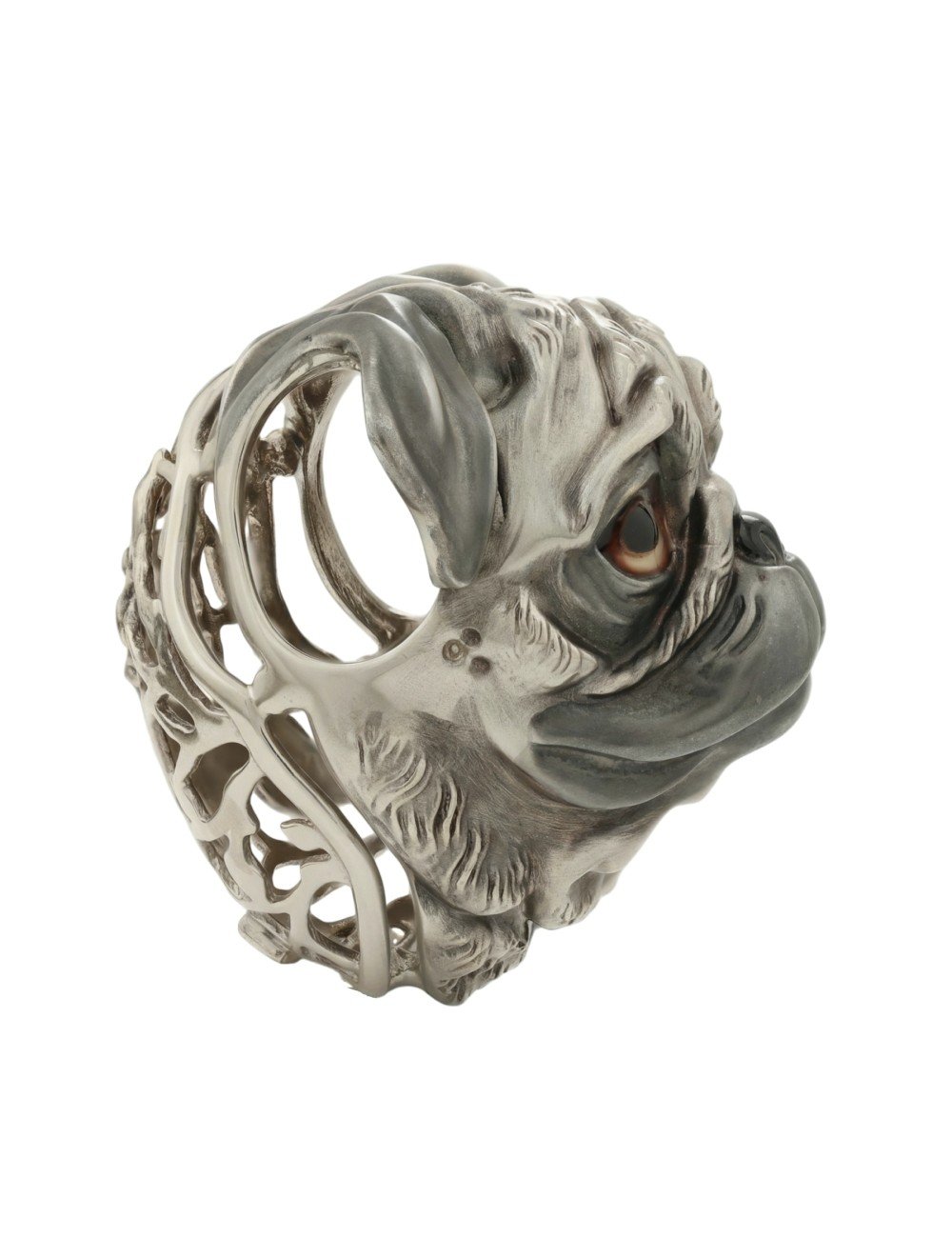 Подвеска из белого золота c эмалью