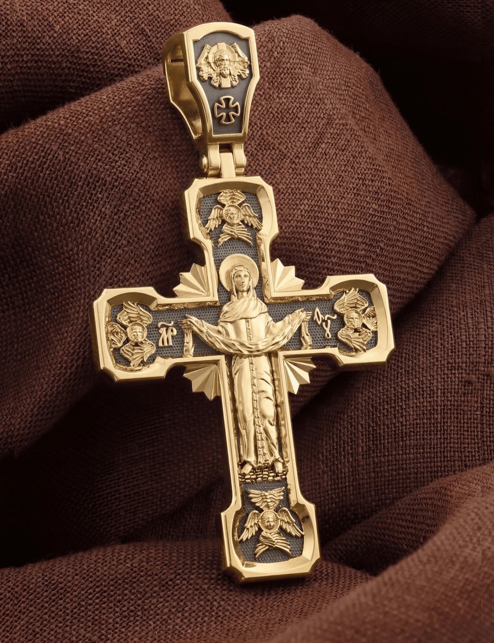 Крест из лимонного золота