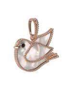 Подвеска из золота c эмалью и перламутром