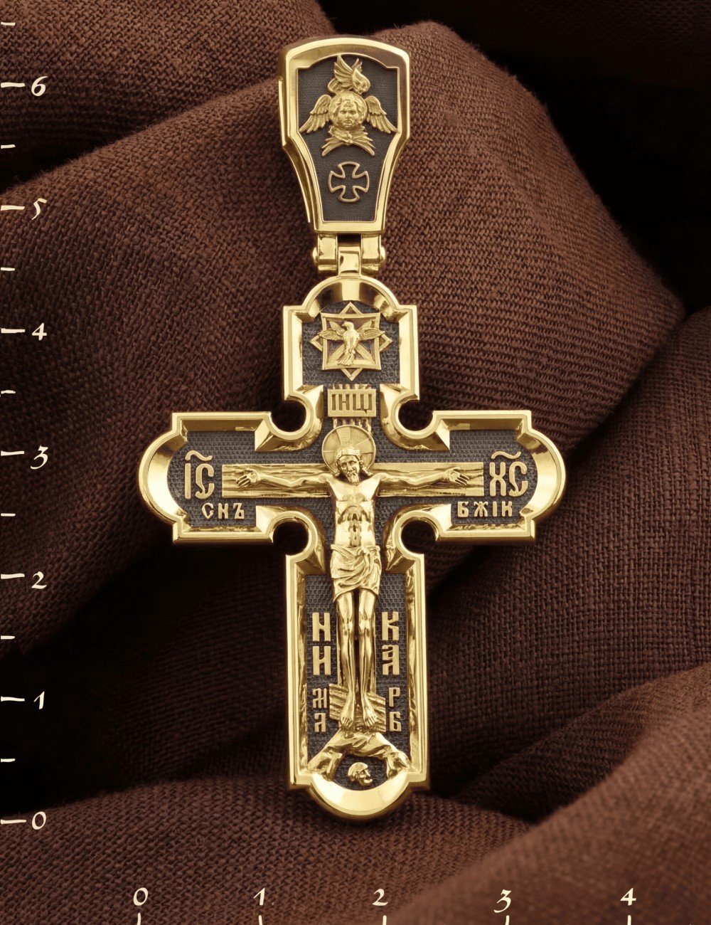 Крест из лимонного золота