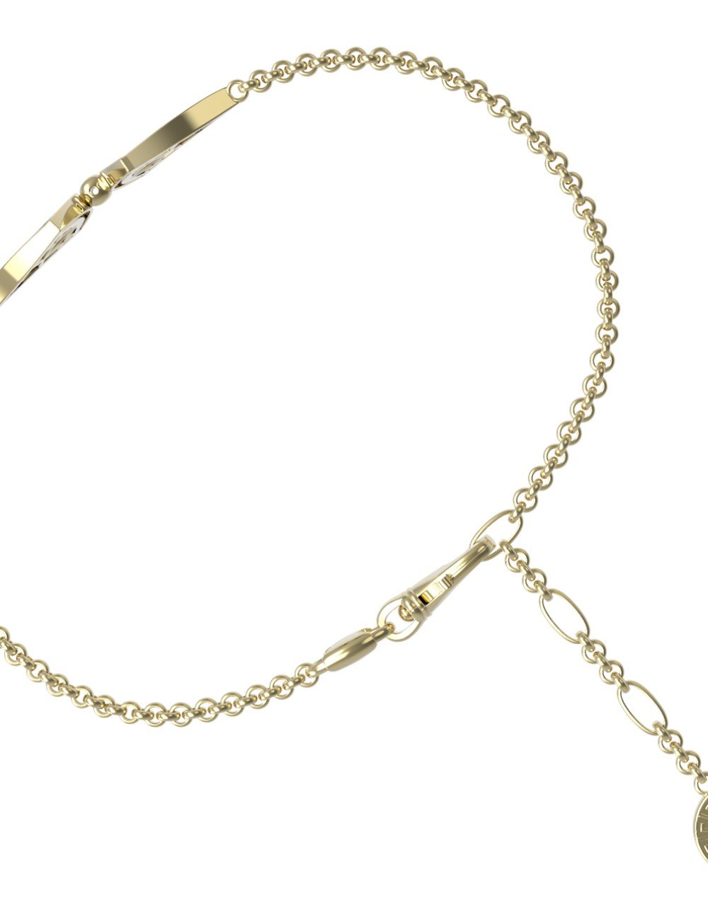 Браслет из лимонного золота c малахитом и перламутром