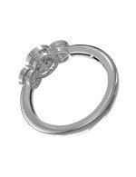 Кольцо из белого золота c бриллиантами и сапфиром