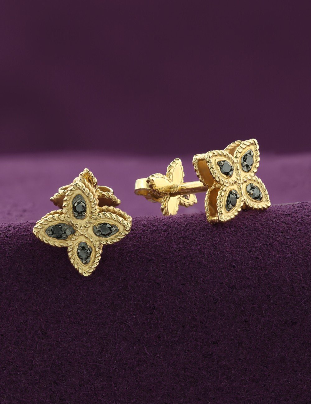 Серьги из лимонного золота c бриллиантами