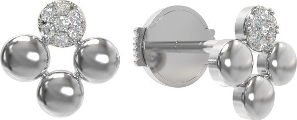 Серьги из белого золота c бриллиантами