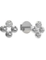 Серьги из белого золота c бриллиантами