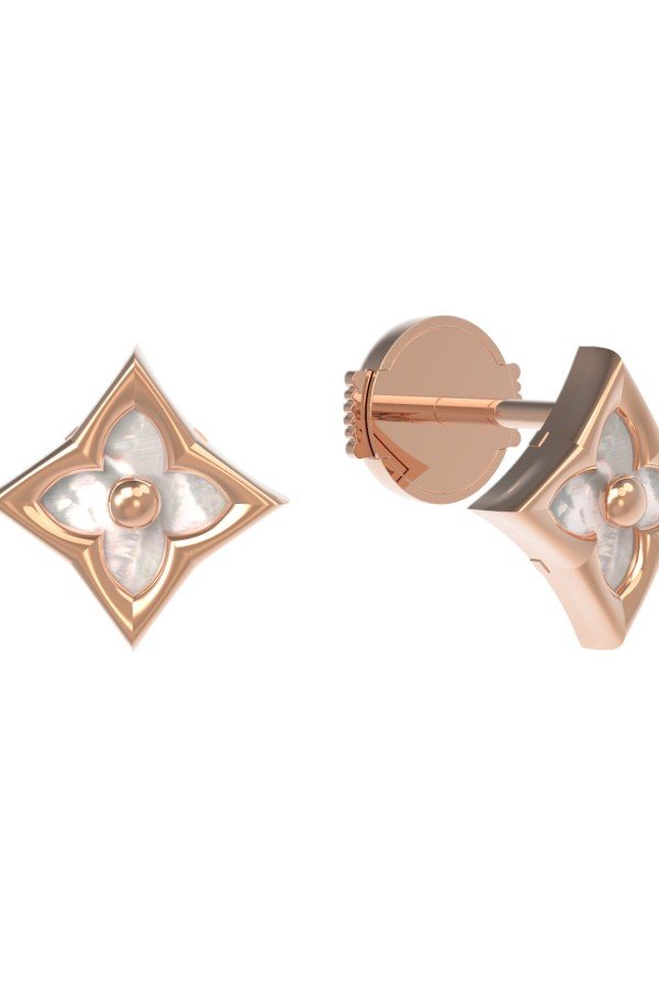 Серьги из золота c перламутром