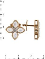 Серьги из золота c бриллиантами и перламутром