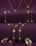 Колье из золота c бриллиантами и малахитом