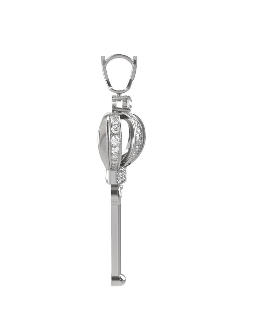 Подвеска из белого золота c бриллиантами