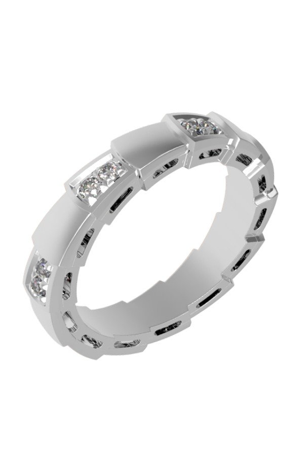 Кольцо из белого золота c бриллиантами