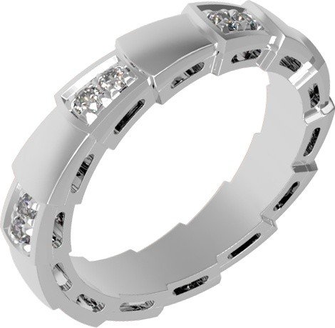 Кольцо из белого золота c бриллиантами