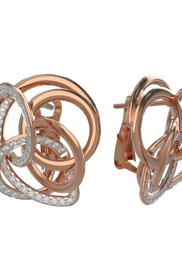 Серьги из золота c бриллиантами