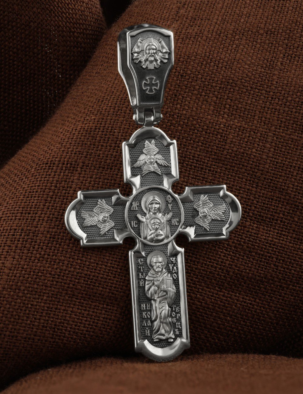 Крест из белого золота