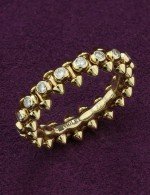 Кольцо из лимонного золота c бриллиантами