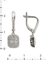 Серьги из белого золота c бриллиантами
