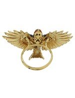 Кольцо из лимонного золота c эмалью и фианитом