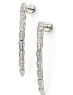 Серьги из белого золота c бриллиантами